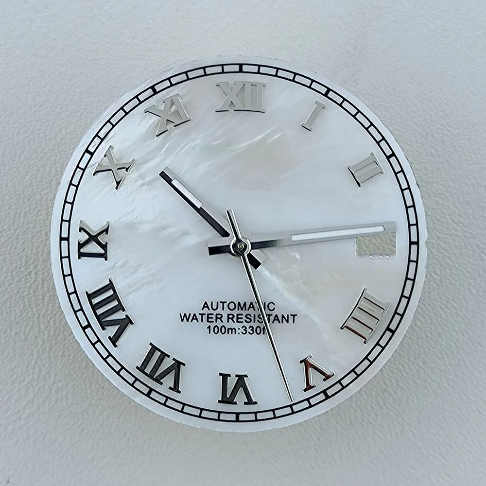 NH35 Dial Roma Watch Dial Custom logo Metal Numbers dial No Luminous dial Fit NH35 NH36 movement watch accessories