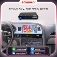 BONROAD Wireless CarPlay Android Auto Interface Adapter For Audi A6 Q7 MMI3G Mirror link Bluetooth GPS Navigation Module