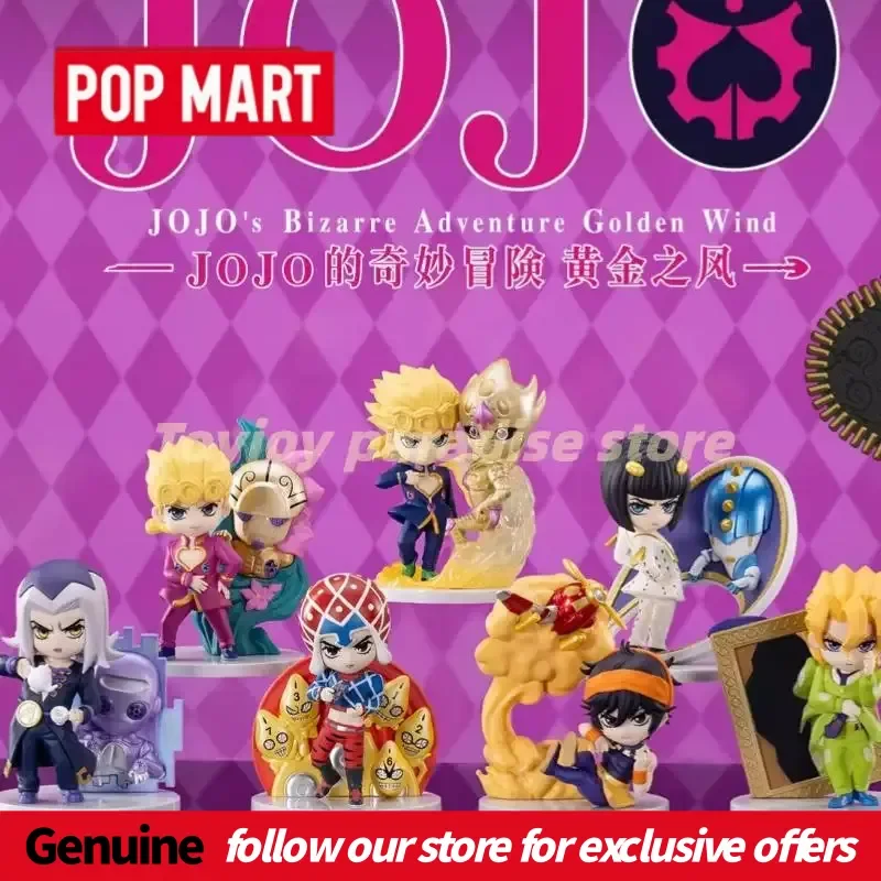 Figura Colecionável Original Pop Mart Gong Guido Mista Chibi Jojo's Bizarre Adventure Golden Wind Blind Box para Fãs