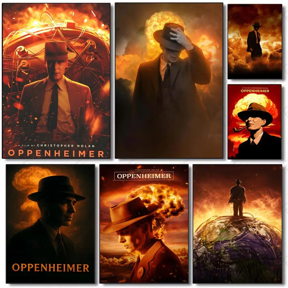 movie poster O-Oppenheimer Poster Painting Wall Art Mural for Living Room Home Decor and Gifts