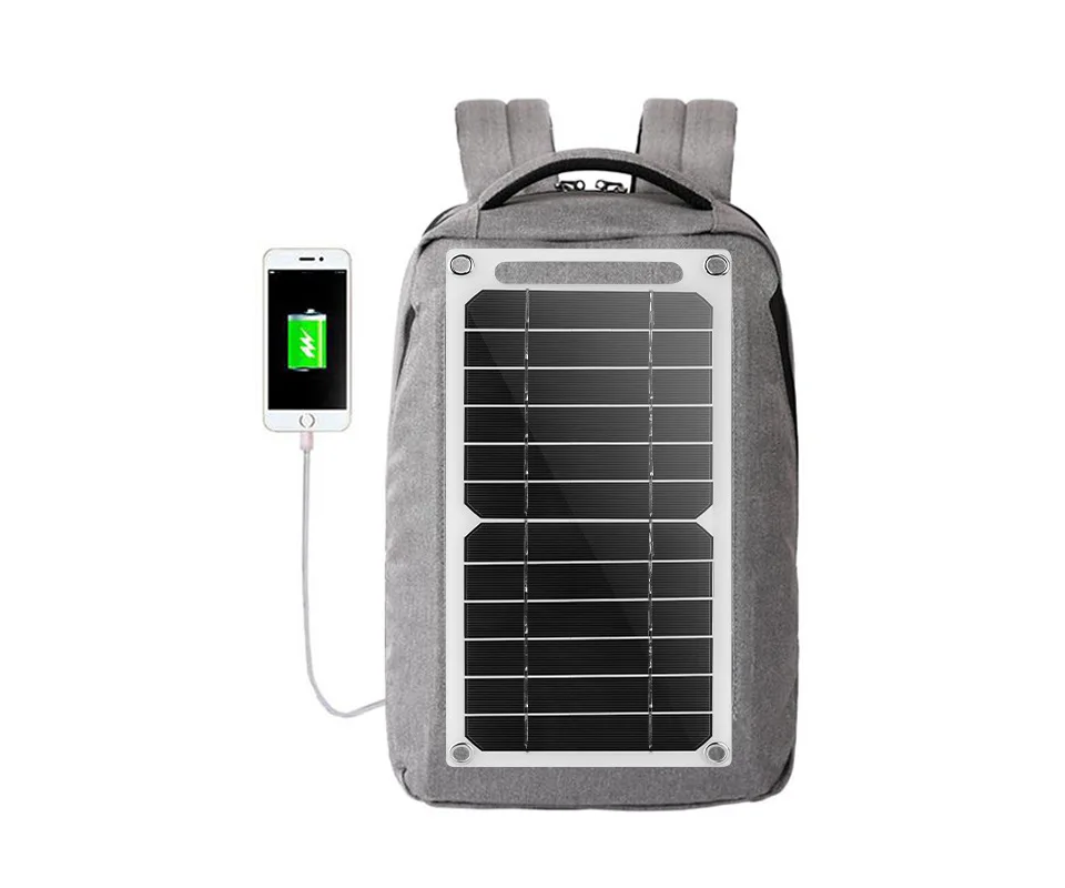 Panel Solar de 35W con USB, batería portátil resistente al agua para exteriores, senderismo y Camping, Banco de carga para teléfono móvil, 6,8 V