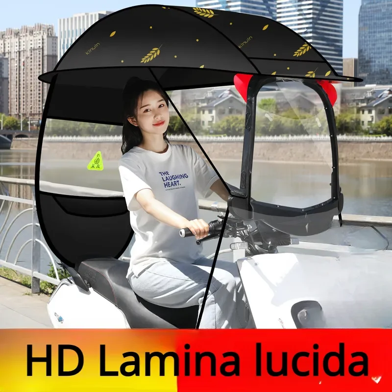 

NEW Electric Motorcycle Canopy Umbrella Awning Electric Car Waterproof Umbrella Sun Block Rain Shield Thickened Canopy Carport