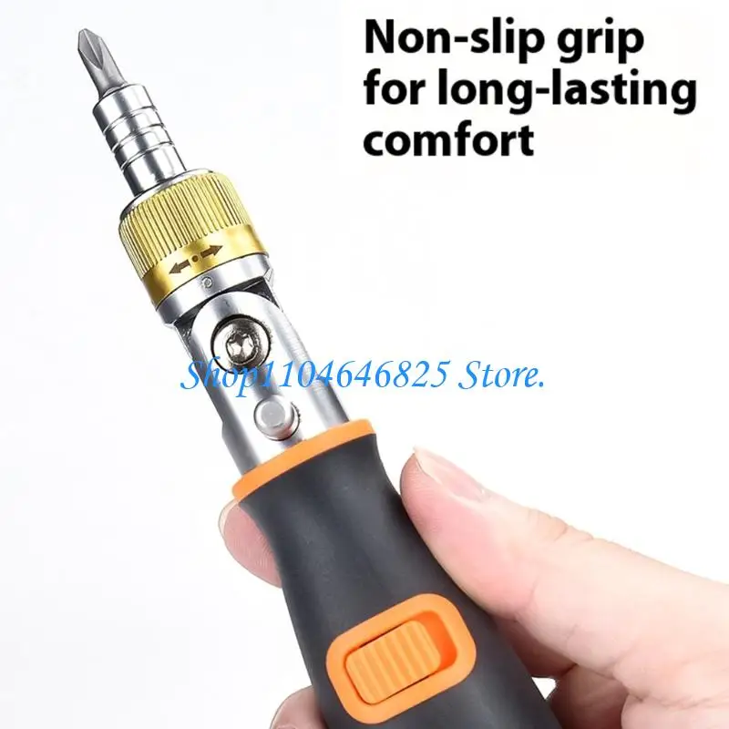Multi Functional Ratchet Screwdriver Set With 90 Degree Pivots Tip For Computer Assembly And Furniture Repair