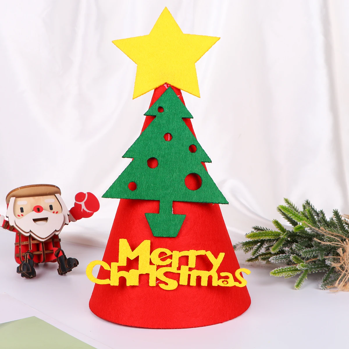 

7 Pcs Santa Hat Costume Accessory Christmas Cap Aldult Xmas Gift Party Favors Hats