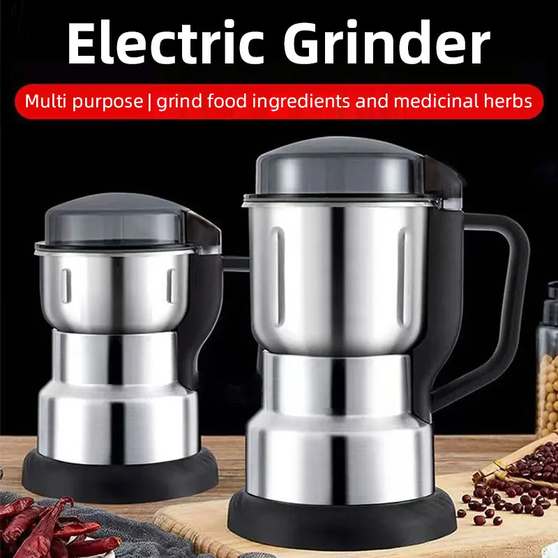 

300W Electric Grinder,600ml Blender,8-Leaf Stainless Steel,Fast Crushing Machine For Household Small Grains Miscellaneous Beans