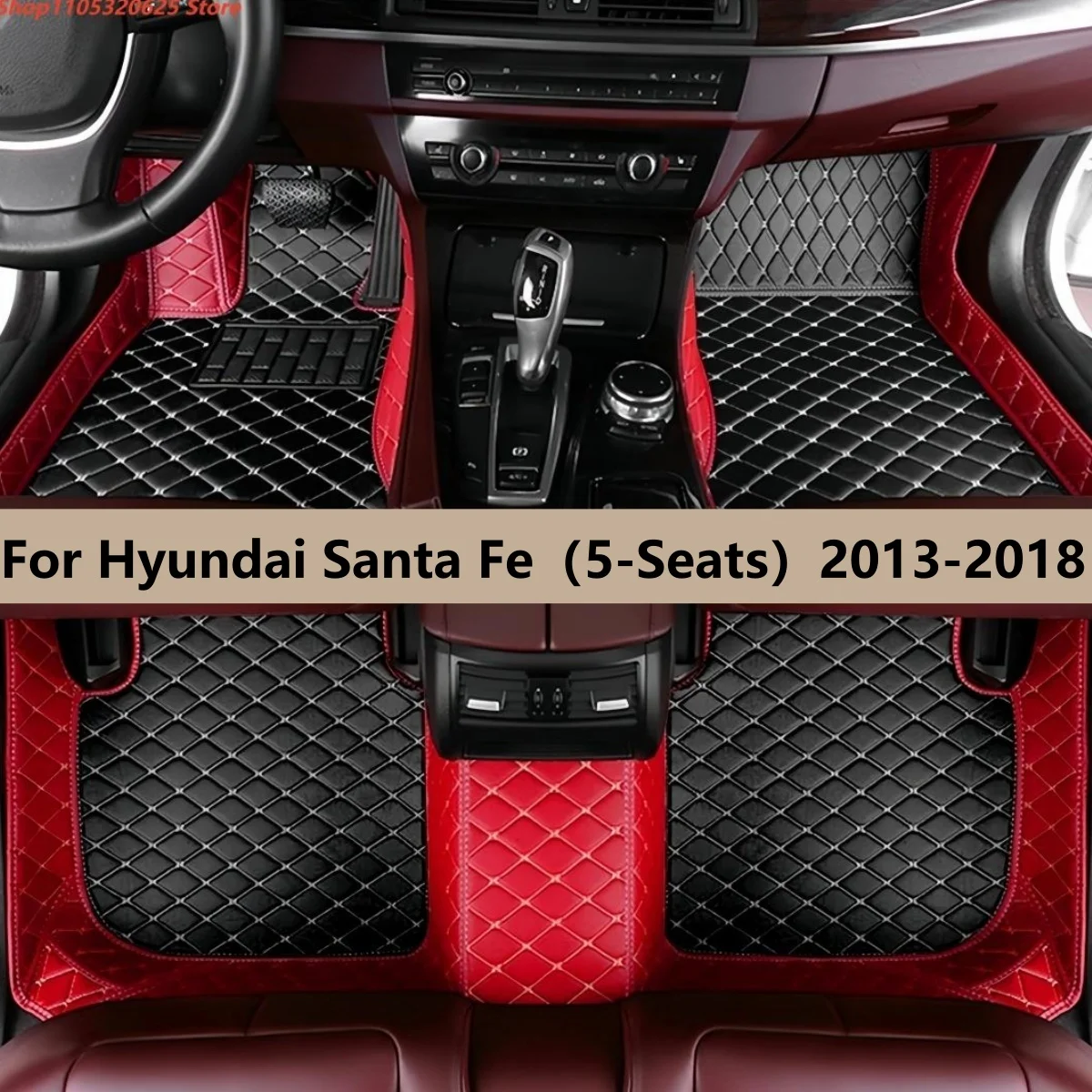 

Автомобильные коврики для Hyundai Santa Fe (5-местный) 2013 2014 2015 2016 2017 2018, аксессуары для салона автомобиля
