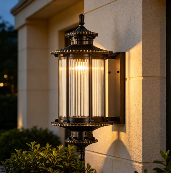 Outdoor Waterproof Wall Lamp Chinese Style Courtyard Light Garden Villa Entrance Hanging Lantern
