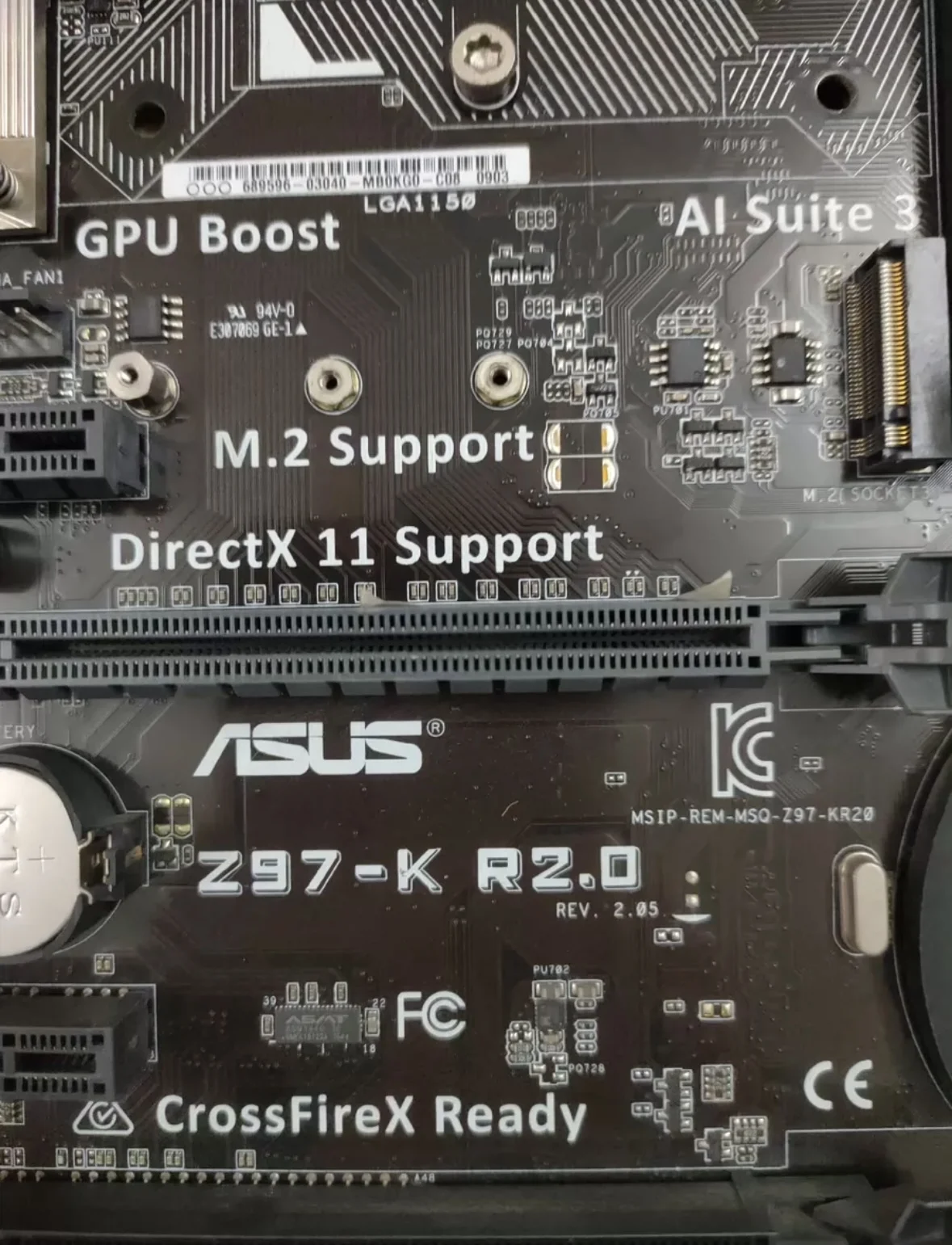 Asus Z97-K R2.0 large board original dismantling machine 90% of the new second-hand test function is normal