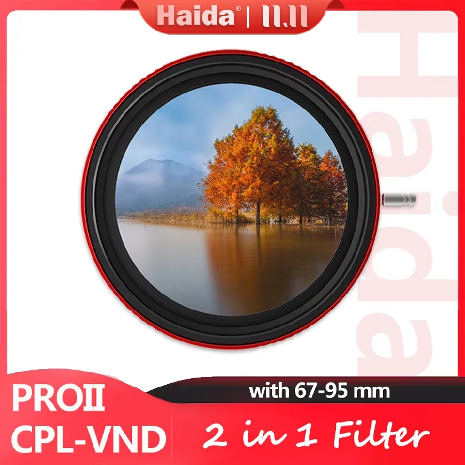 Haida PROII CPL-VND ฟิลเตอร์2 in 1, ND128 ND8หยุด3-7สำหรับผู้สร้างภาพยนตร์เลนส์กล้องถ่ายรูป vloggers photography ด้วย67/72/77/82/95มม.