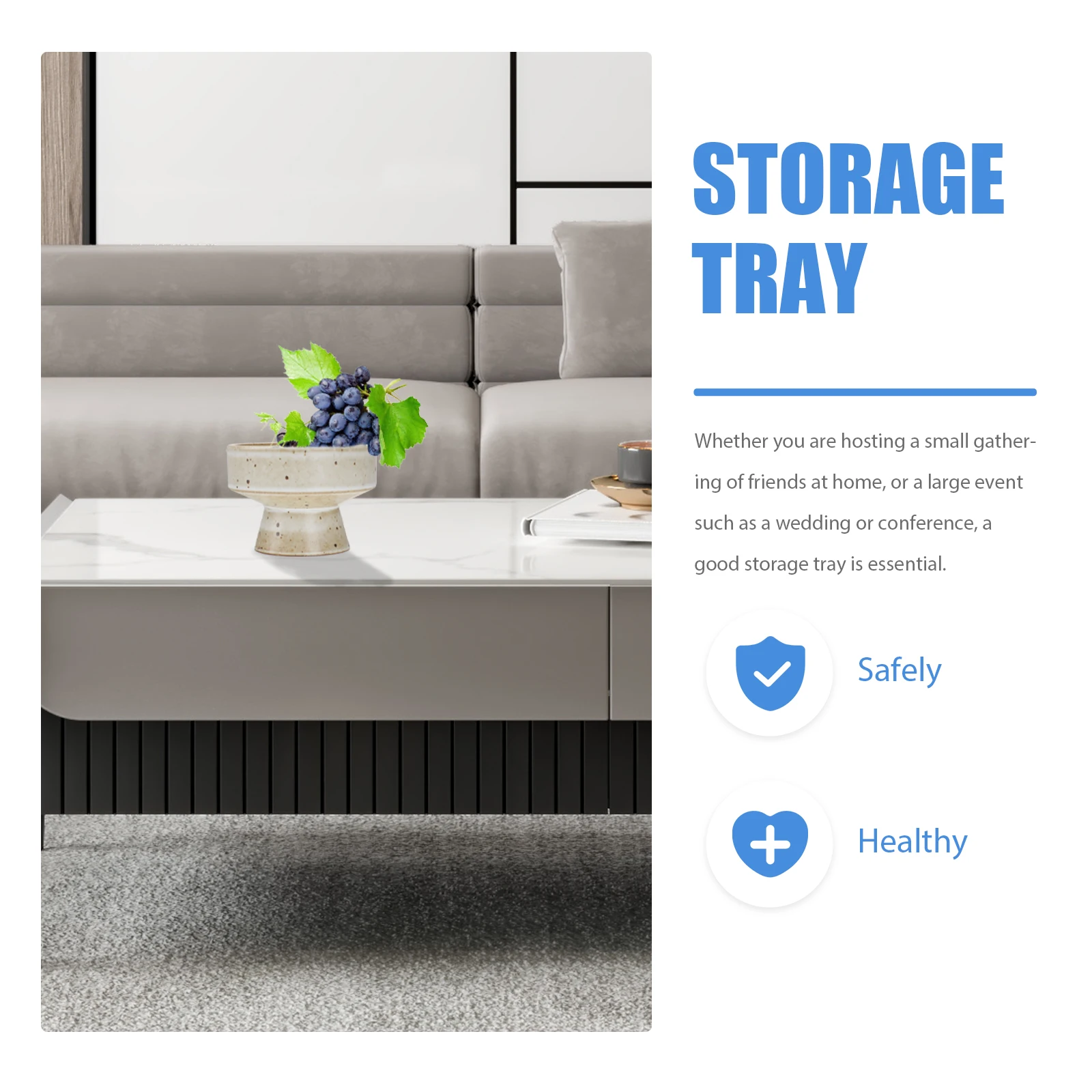 

1Pcs Coarse Ceramic Fruit Plate Decorative Food Storage Dish Smooth Rim Snack Tray Serving Plate for Birthday Wedding Party