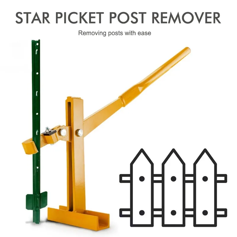 Post Puller Lifter Farm Fence Post Remover Tool for Ranch Fencing Heavy Duty Puller Steel