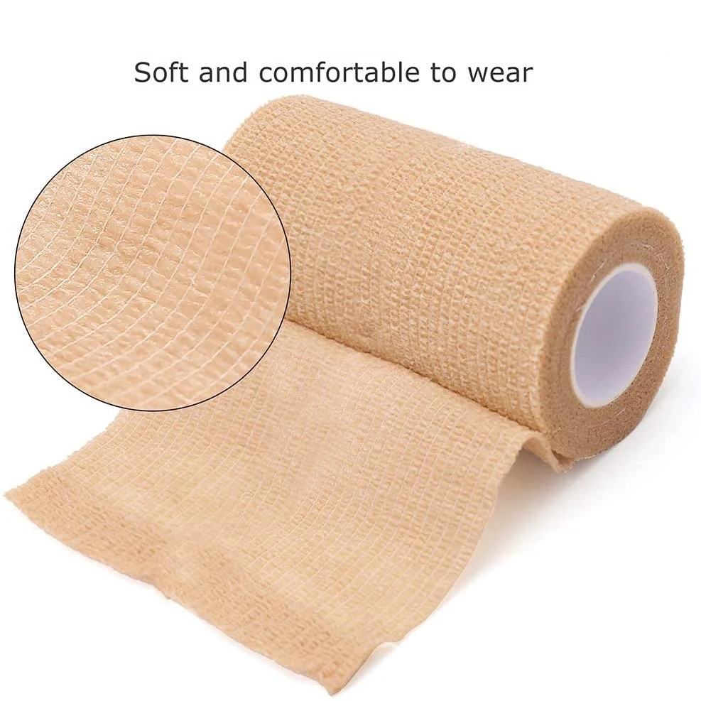 6 Packs Self Adhesive Cohesive Bandage, 10X450cm, Self Adherent Wrap, Non Woven Bandage Wrap