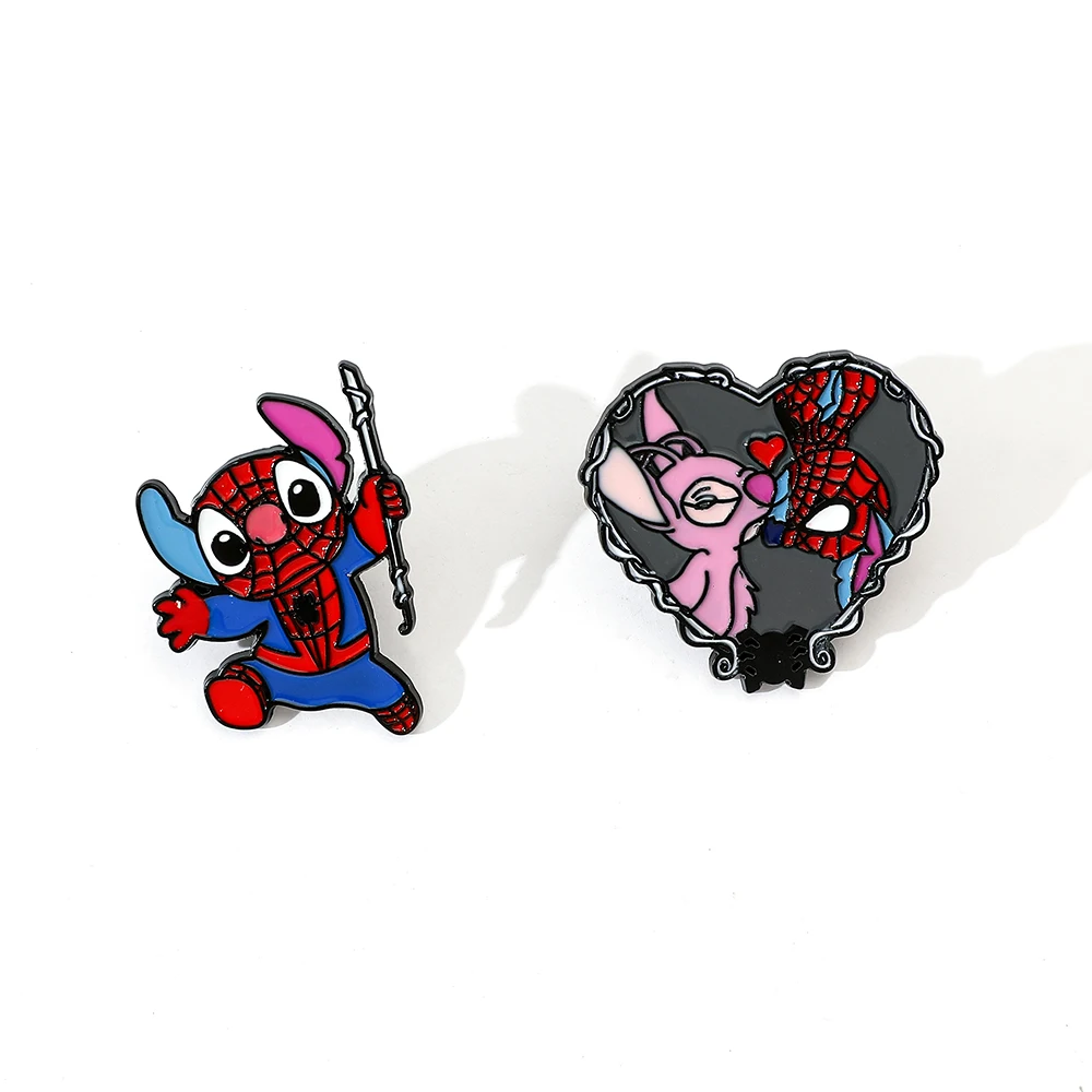 エナメルエナメルエナメルブローチ,2ピース,かわいい天使,メタルバッジ,バックパック,ジュエリー,衣類アクセサリー,友達へのギフト