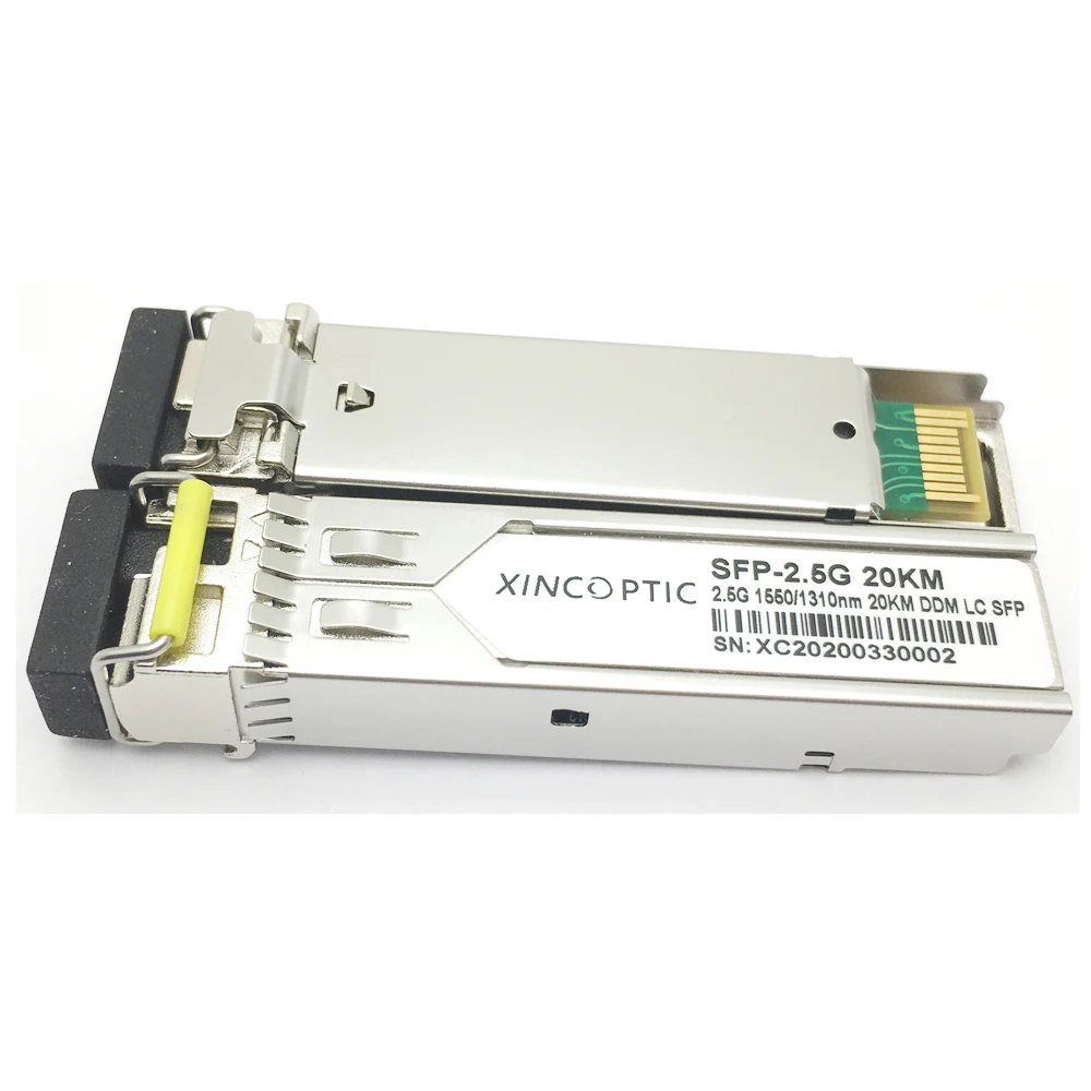 2.5G SFP Module LC BiDi 1490nm/1550nm 20/40/80KM 2.488Gbps SFP Transceiver SM Simplex DDM Function Compatible with Arista/Huawei