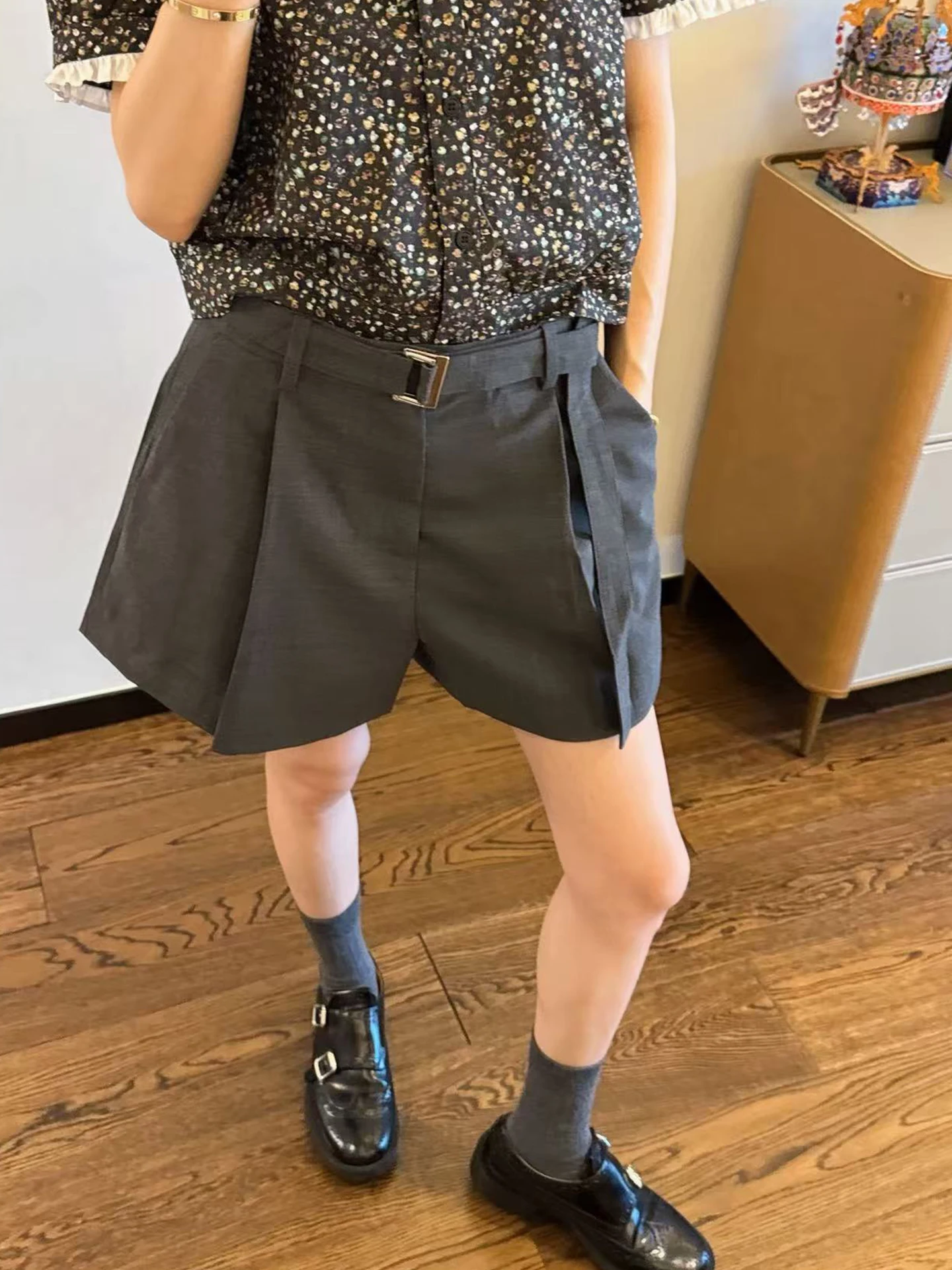 

High Waist Casual orts Buy Hand Store Original C Belt Wide Leg Pants Slimming Hip Covering Autumn New Sle