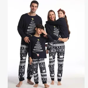 2024 Neue Familie Weihnachten Kleidung Vierkinder, die Pyjamas kombinieren 8 Hauptverkäufe für Mamae und Bebe gleich - №7