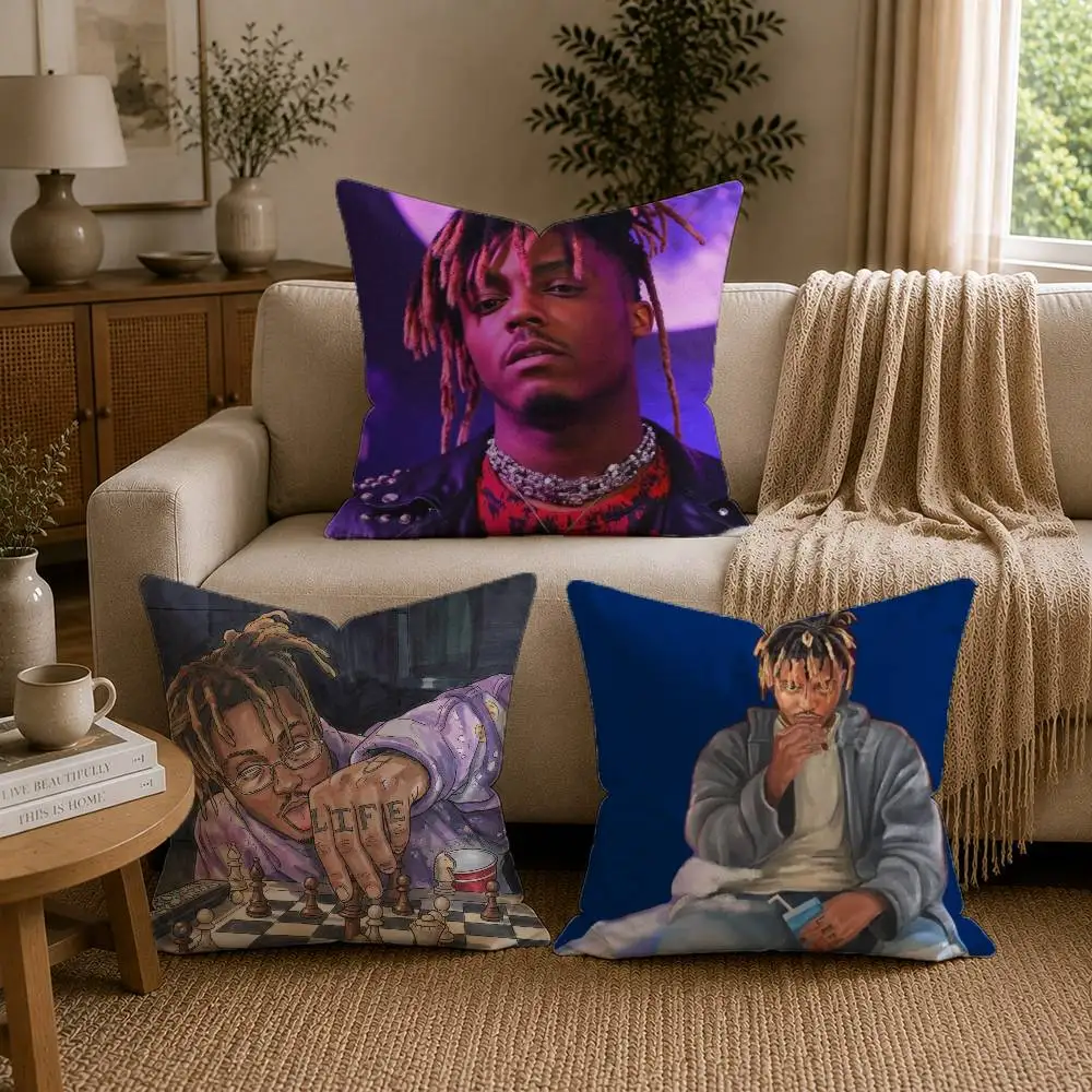 999-JUICE WRLD Pillow Case Pattern Printed Pillowcase For Living Room Sofa Cushion Cover