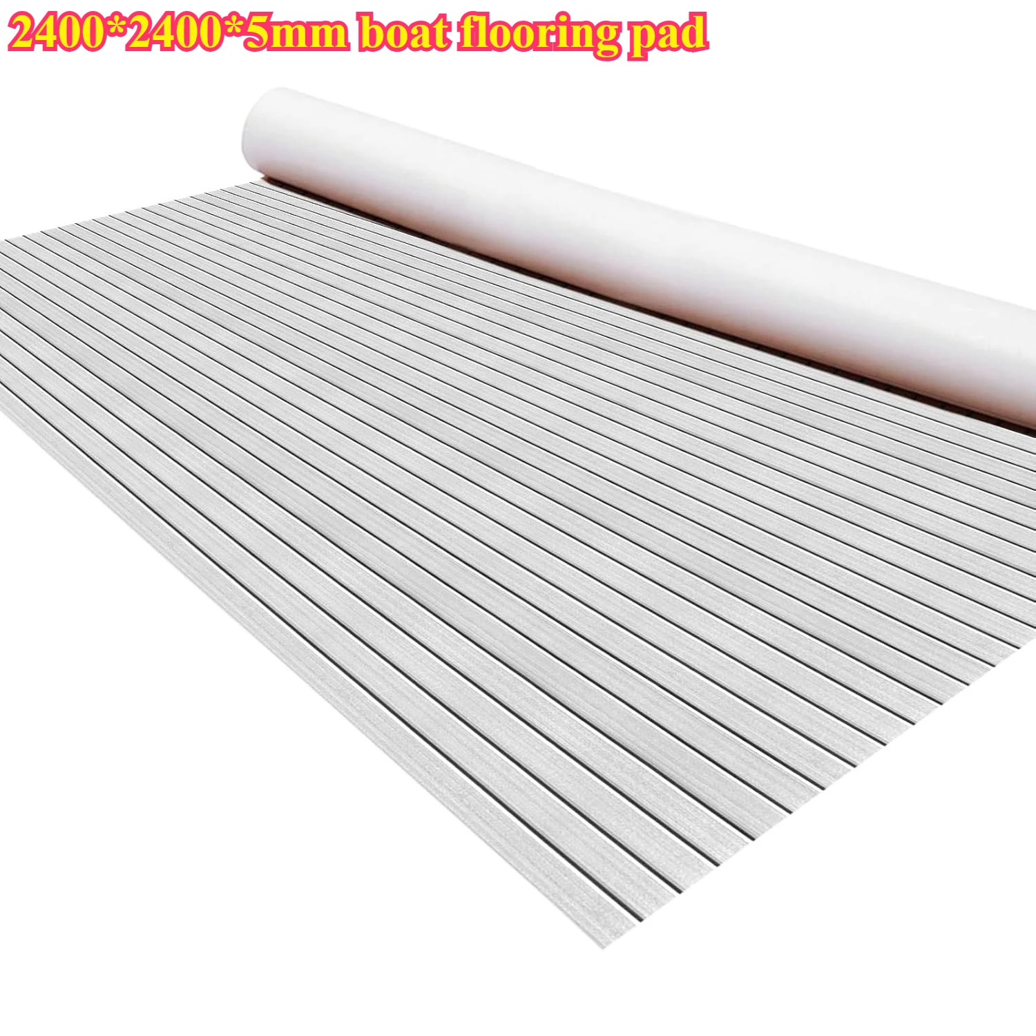 

2400*2400*5mm EVA Foam Boat Flooring Pad Marine Yacht Non-slip Faux Teak Deck Sheet Mat Self-adhesive Seadoo Jetski Vehicle Pad