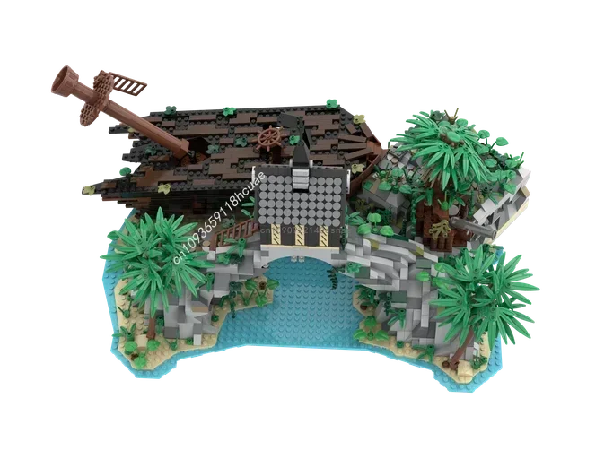 Nuevo 2775 Uds. Moc serie pirata Medieval Dominica modelo de playa pirata DIY Ideas creativas juguete para niños regalo educación bloques de construcción