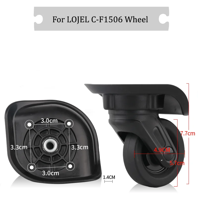 For LOJEL C-F1506 Universal Wheel Replacement Suitcase Rotating Silent Smooth Convenient Shock Absorbing Accessories Wheels