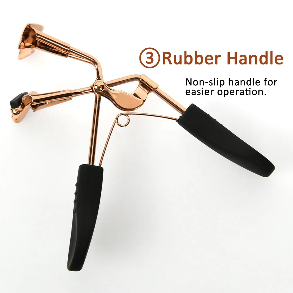 New Eyelash Curler Rubber Handle Make Up Tools Lashes Tweezers Long Lasting Curl Eyelashes Curling Beauty Accessories