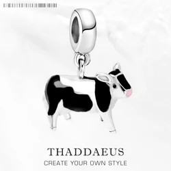 New Milk Cow Pendant Dangle Charm 925 Sterling Silver Fashion Jewelry For Woman Cute Gift