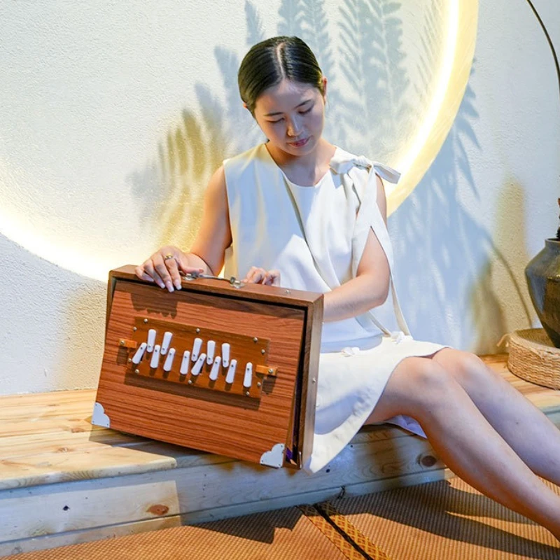 

Непальская индийская коробка для органов, 13-нотная коробка ручной работы для йоги, медитации, звуковой терапии, ниша, традиционные музыкальные инструменты, коробка для пения
