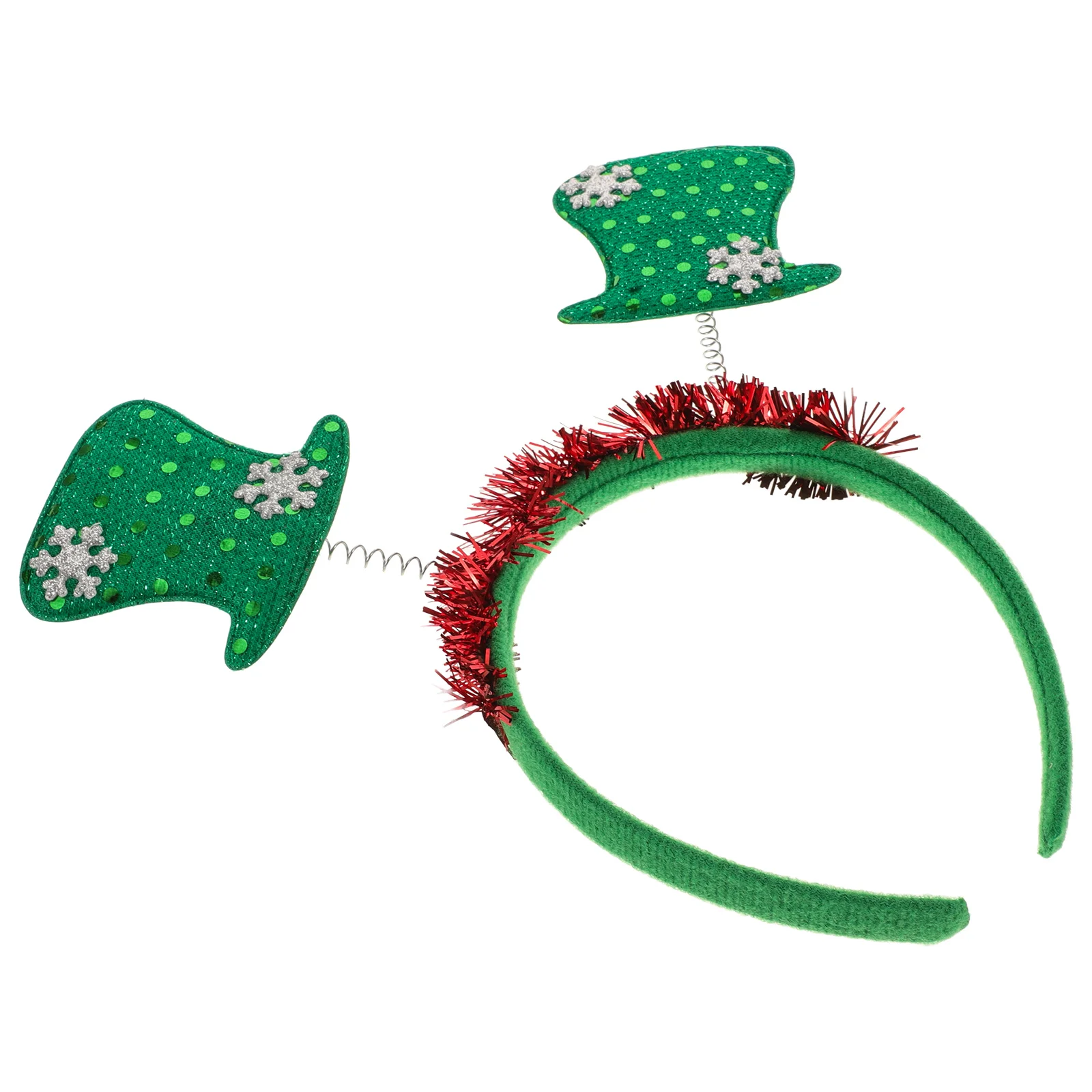 

Christmas Headb Hat Shape Hair Accessories Green PET Elastic Design Durable Winter Party Festive Women Hairstyle Christmas