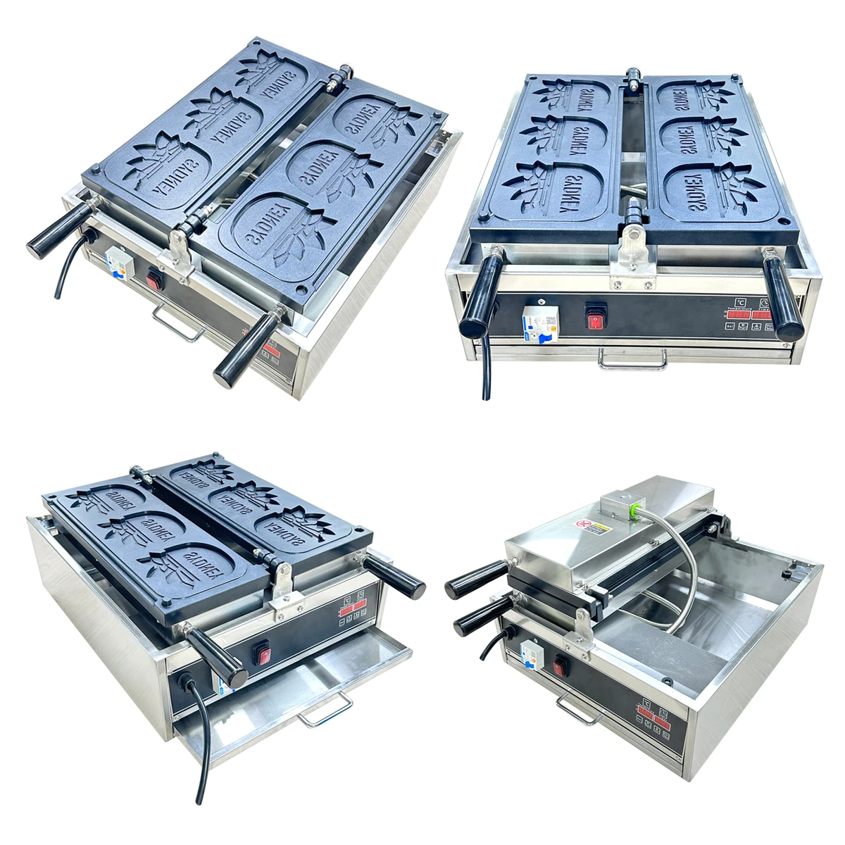 Commerical Use Digital Egg Wafflea Maker Big Pancake Machine Stainless Steel Body