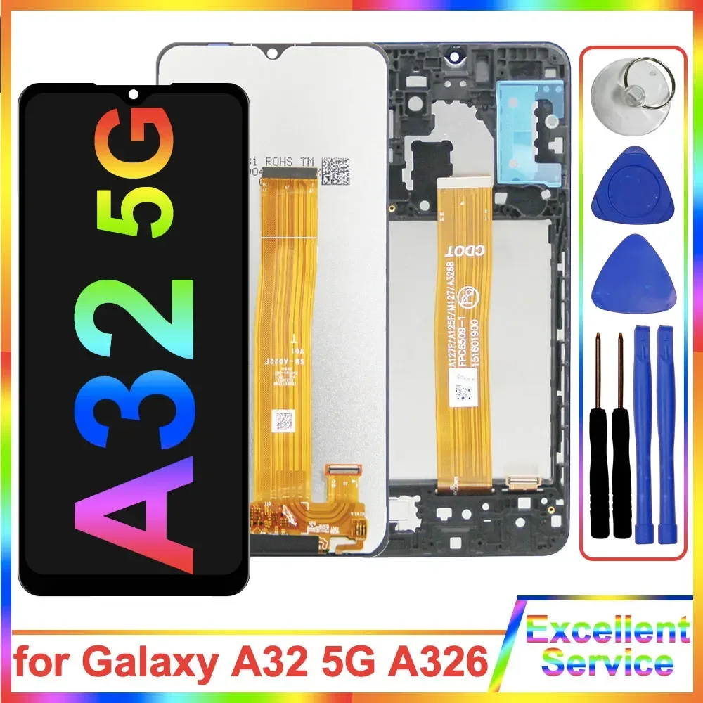 

6,5 ''A32 5G экран для Samsung A326 SM-A326B A326U, ЖК-дисплей, сенсорный экран, Замена для Samsung A32 5G Screen A326B A326U