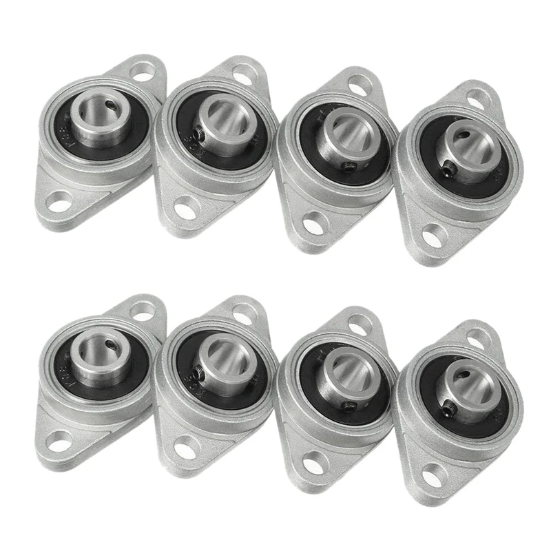 

8Pcs Kfl08 Pillow Block Bearing 8Mm Bore Diameter Zinc Alloy Rhombic Flange Bearing For Cnc