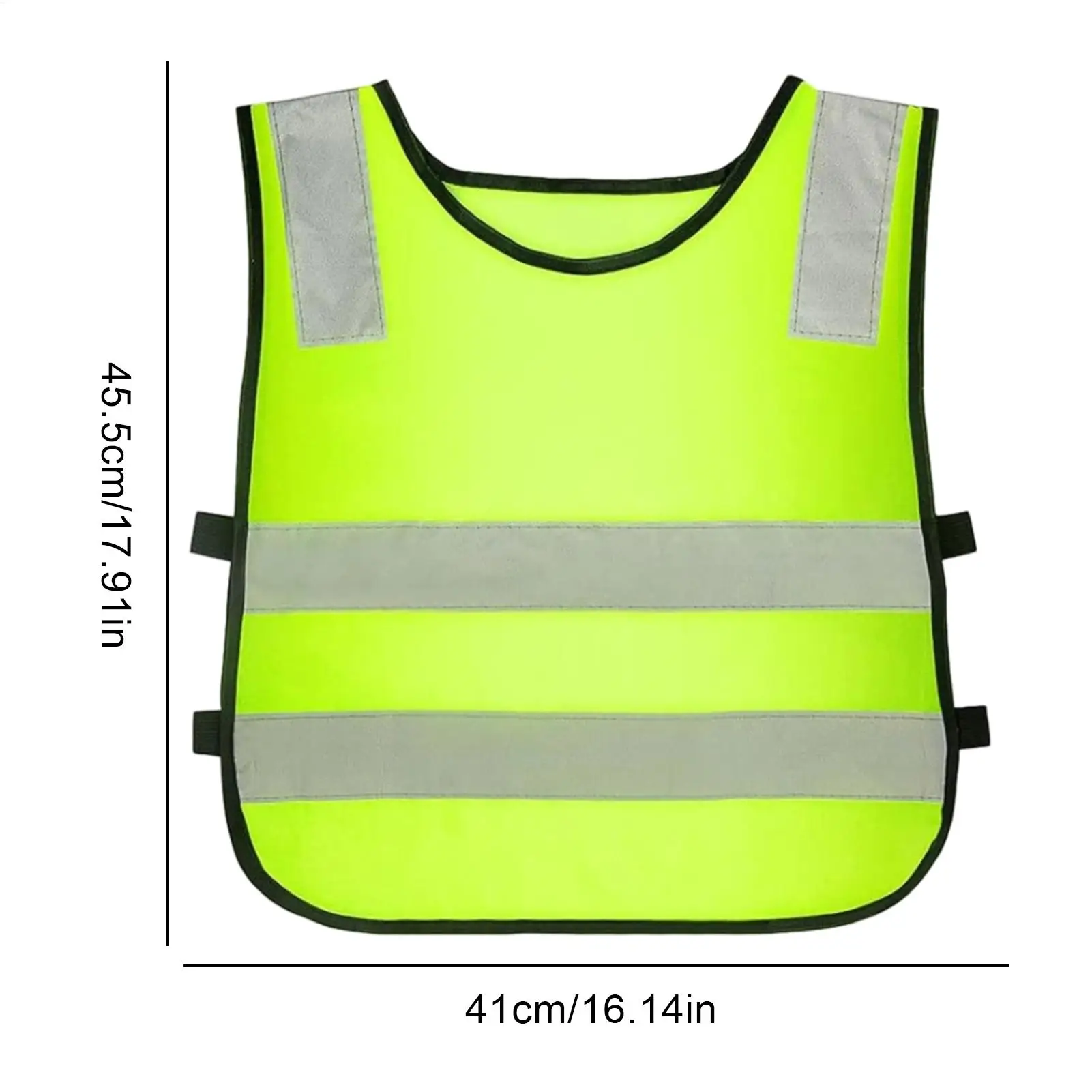 Reflective Vest Kids 10 Pieces Traffic Clothes Construction Vest For Traffic Walking Running Cycling Skiing Camping