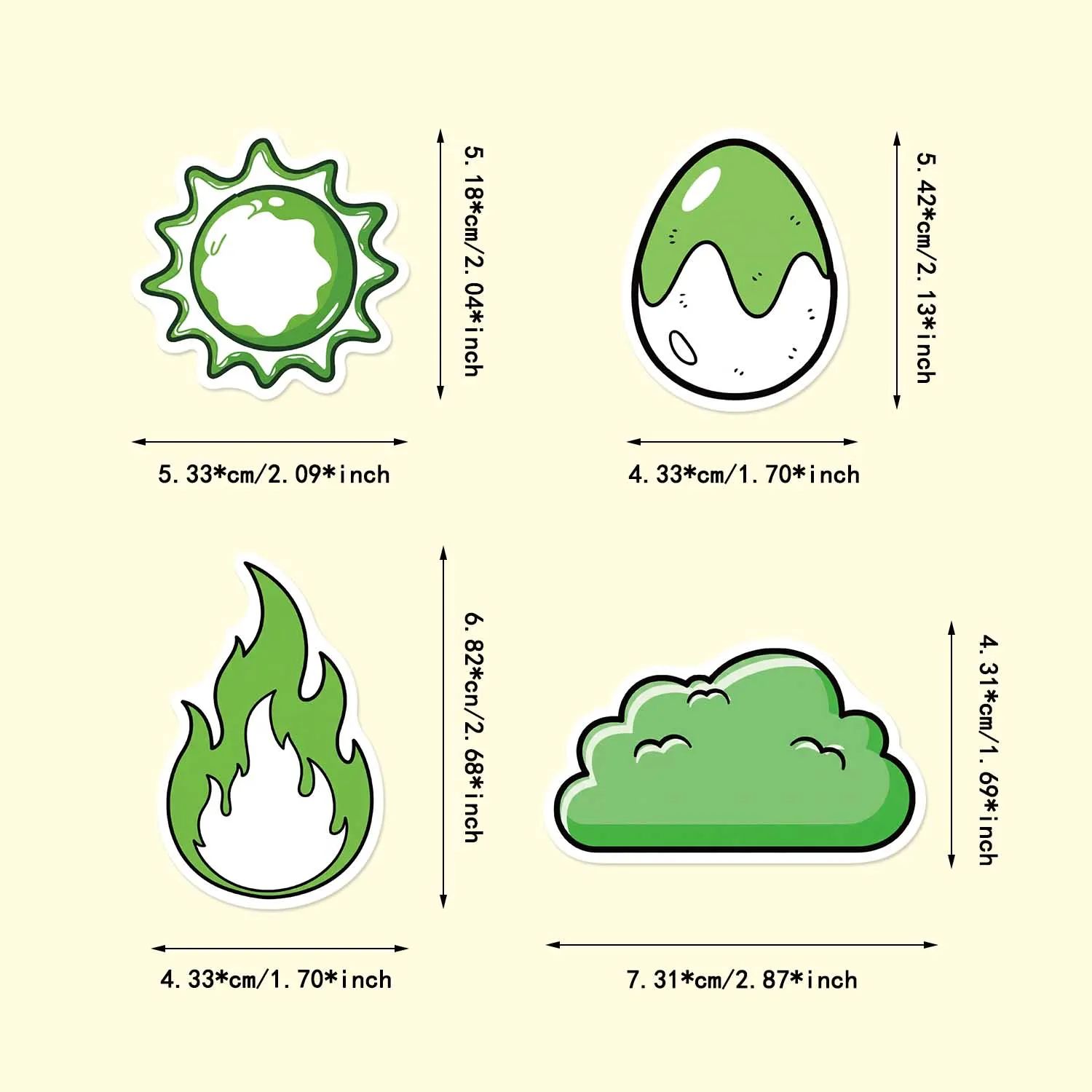 50 قطعة نمط INS الأخضر بشكل طبيعي مضحك ريترو ملصق دفتر الأمتعة المحمول سكيت الشارات #6