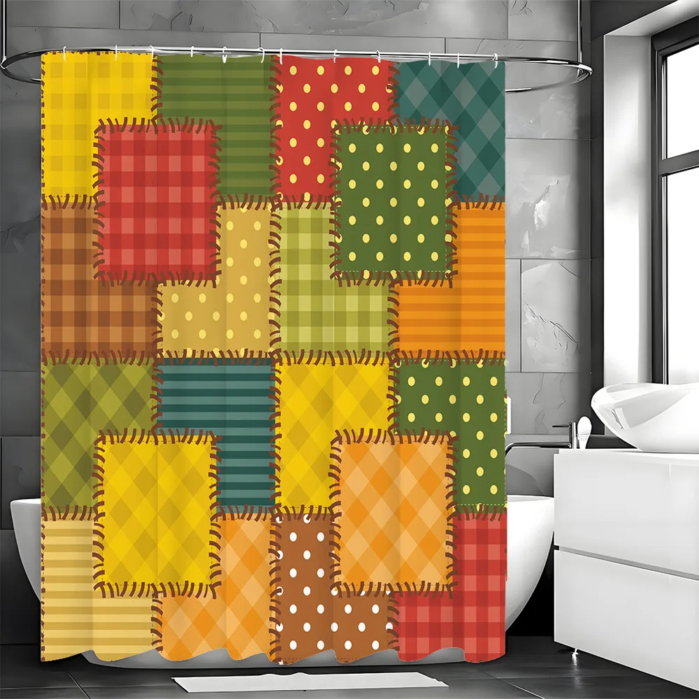 

Красочные модные нашивки, занавеска для душа, моющаяся грязеотталкивающая насадка для душа, водонепроницаемая полиэстеровая занавеска для ванны для домашнего декора