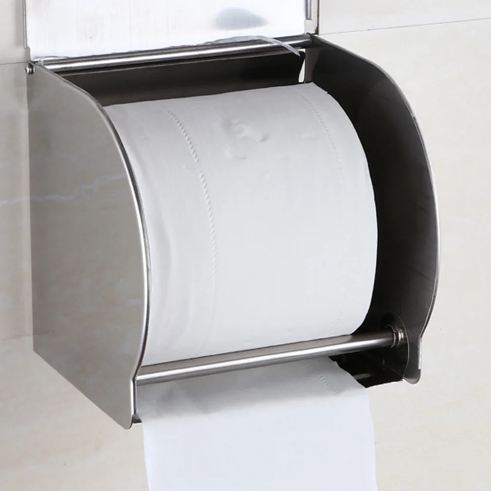

Stainless Steel Paper Towel Holder Bright Extra Thick Durable Tissue Rack For Bathroom Toilet Use Paper Storage Shelf