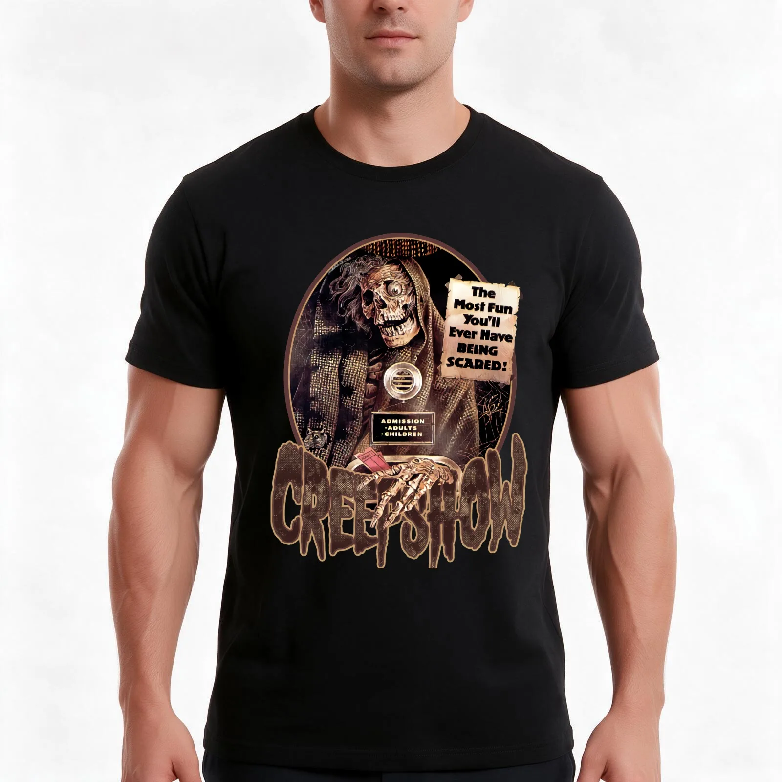 CREEPSHOW THE MOST FUN T-Shirt, Summer Casual Cotton Tee, Oversized Streetwear Tops, Vintage Graphic Print, Unisex Men Women