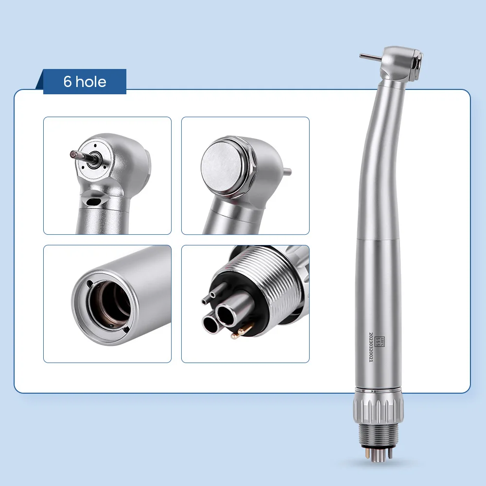 Dental LED Fiber Optic High Speed Handpiece Quick Coupling 4Holes / 6Holes Fit For Kavo