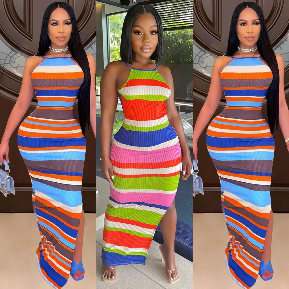 

Женская сексуальная длинная юбка Dr в полоску Pit Dr, футболка из полиэфирного волокна со средней талией Quarter Sve Busin, повседневная летняя футболка Dr