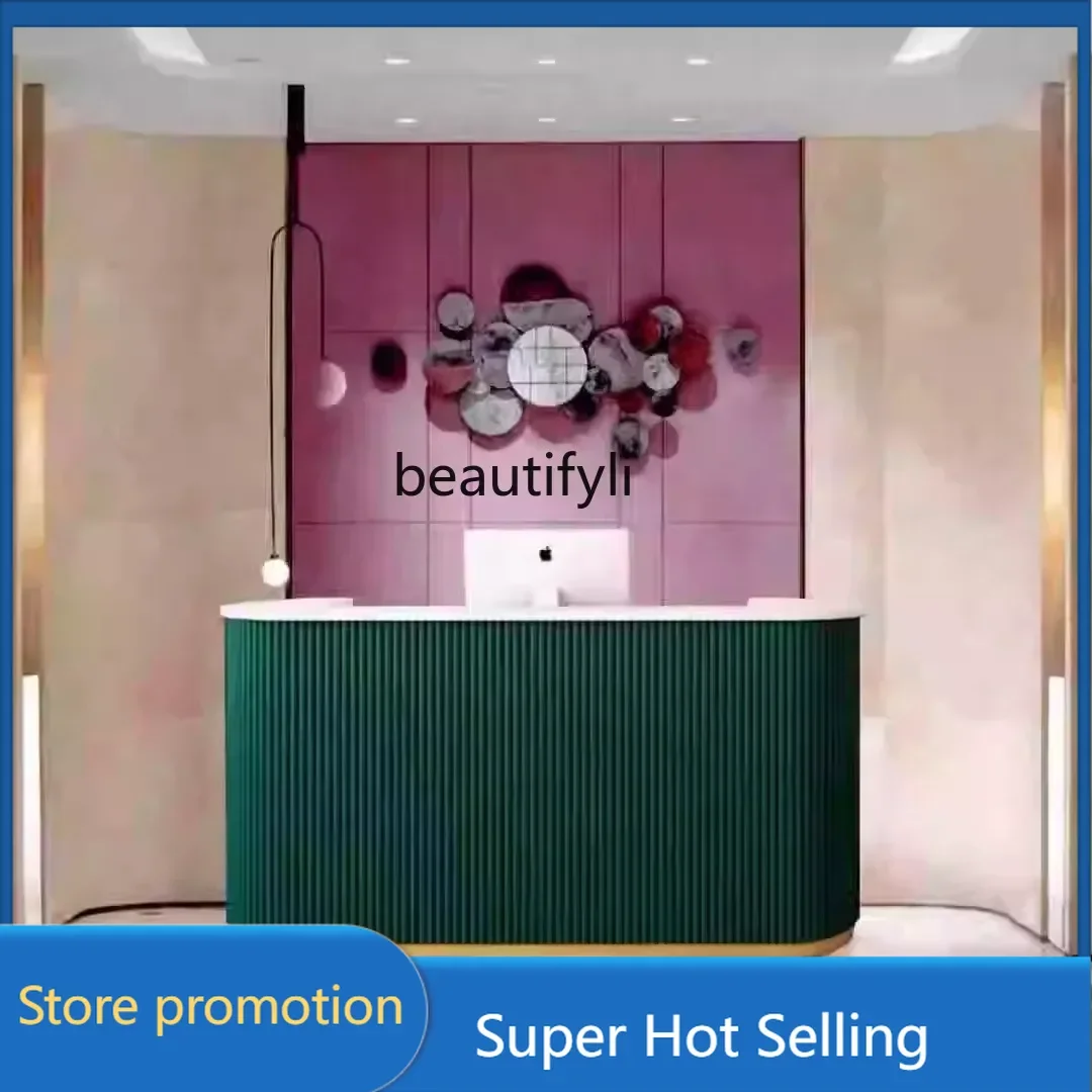 

K2344 Beauty shop Clothing shop checkout page Light luxury bar Barber shop Company front desk Reception desk