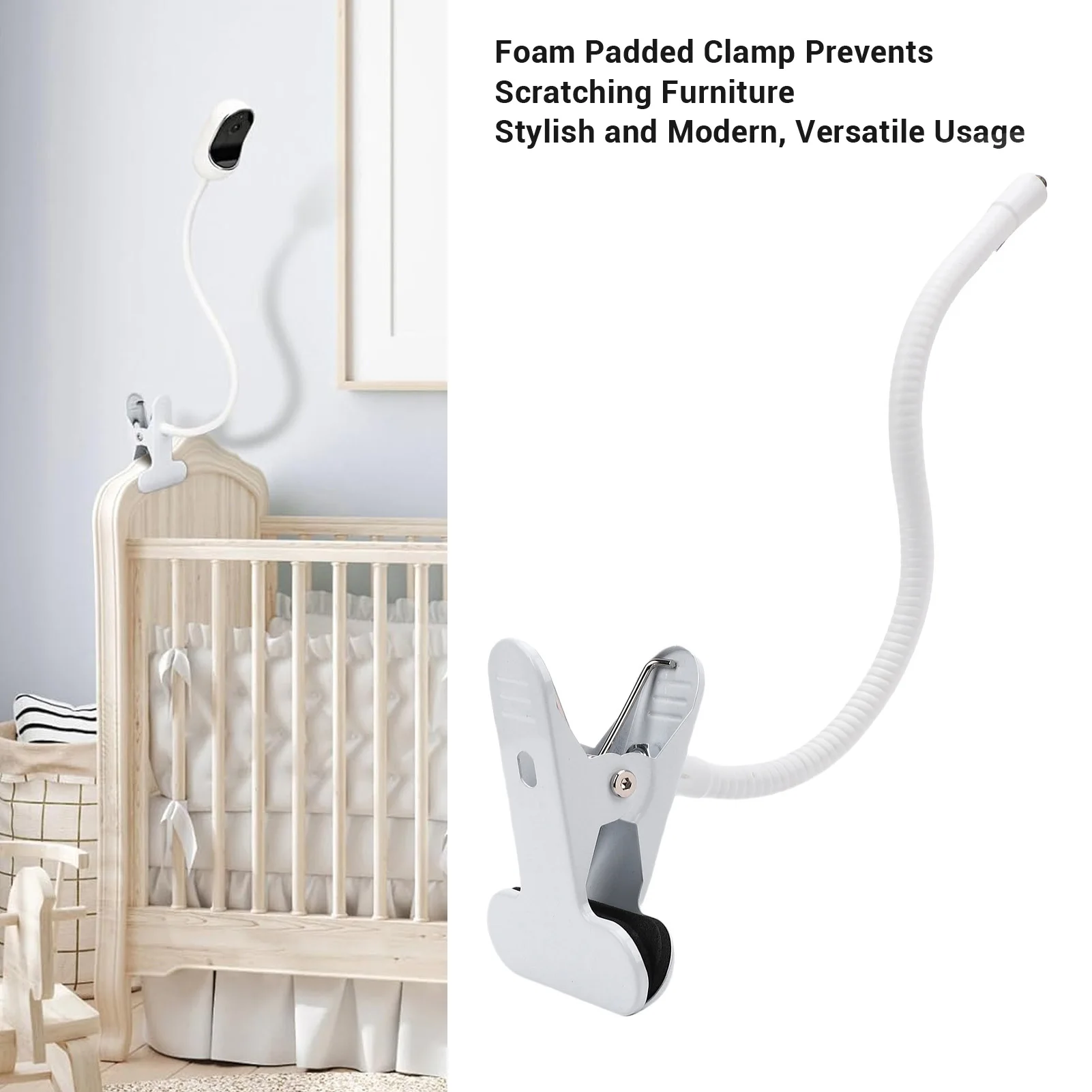 Flexible Mount Fit for HelloBaby HB65 HB6550 HB6558 HB66 HB248 Camera 1/4 Inch Screw Baby Camera Clamp Holder Baby Camera Mount