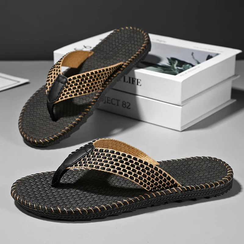 

YRZL шлепанцы для мужчин, летние новые дизайнерские противоскользящие дышащие быстросохнущие повседневные тапочки на мягкой подошве, домашние уличные пляжные сандалии