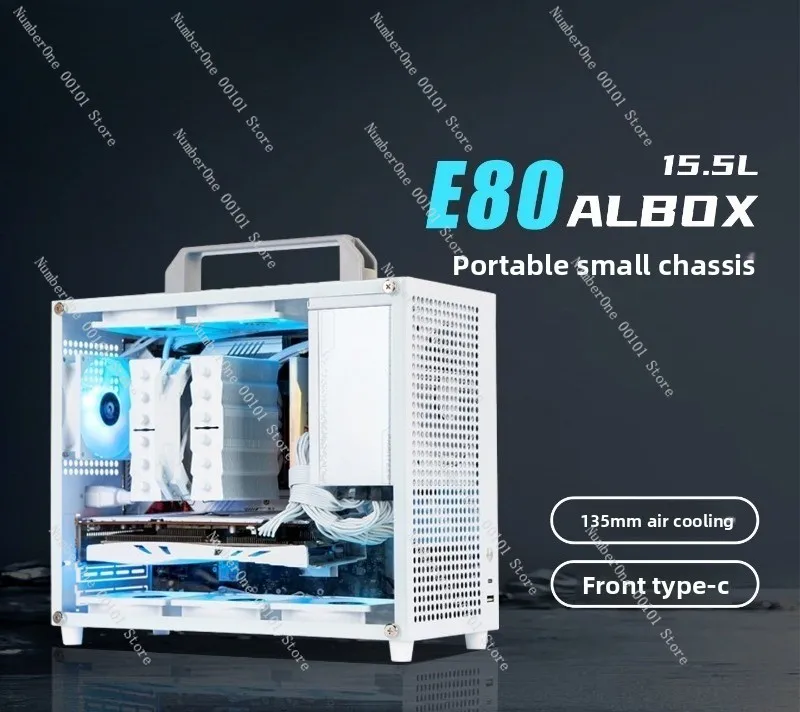 E80 Portable Laptop Case Compact ITX MATX Mini Desktop Host Small Case