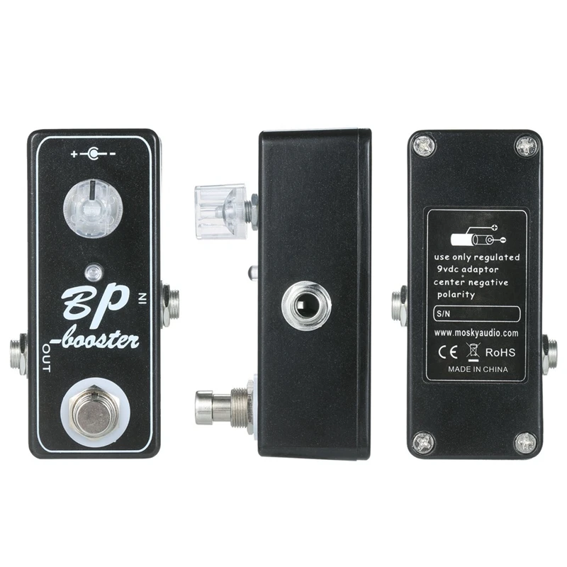 True bypass switch for Mosky Mini BP Booster Clean Boost guitar, bass, and acoustic products