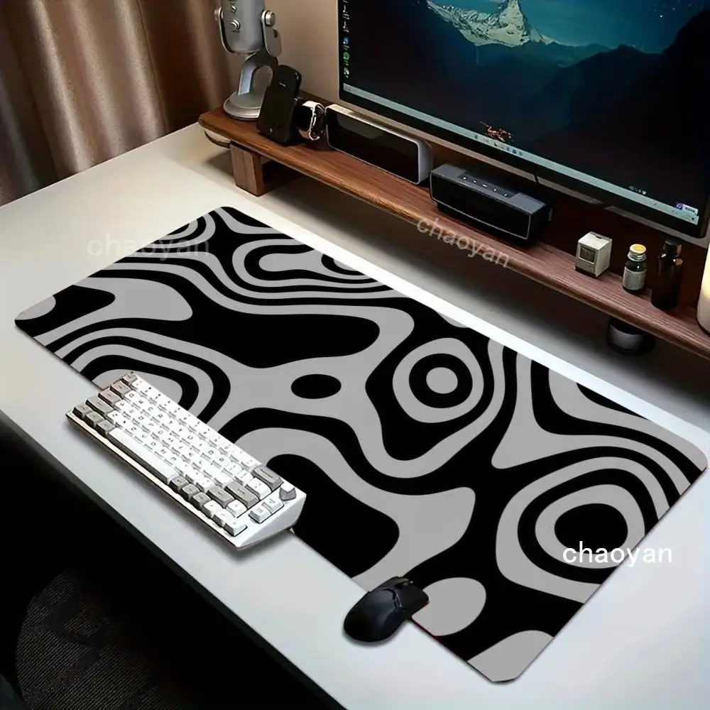 

Greative cool Mouse Pad Desk Mat Mousepad Large Abstract Mouse Pad Gaming Deskmat With Lockedge Office Non-slip Carpet