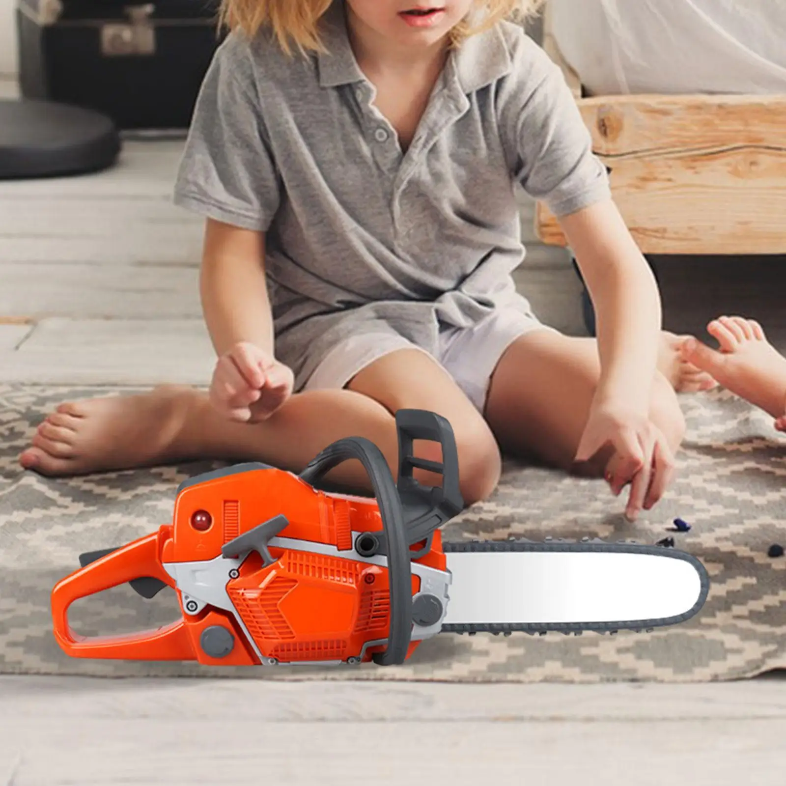 Motosierra eléctrica para niños, juguete de jardinería al aire libre, Motor fino, sierra manual realista, herramienta de construcción de juguete para césped, regalos