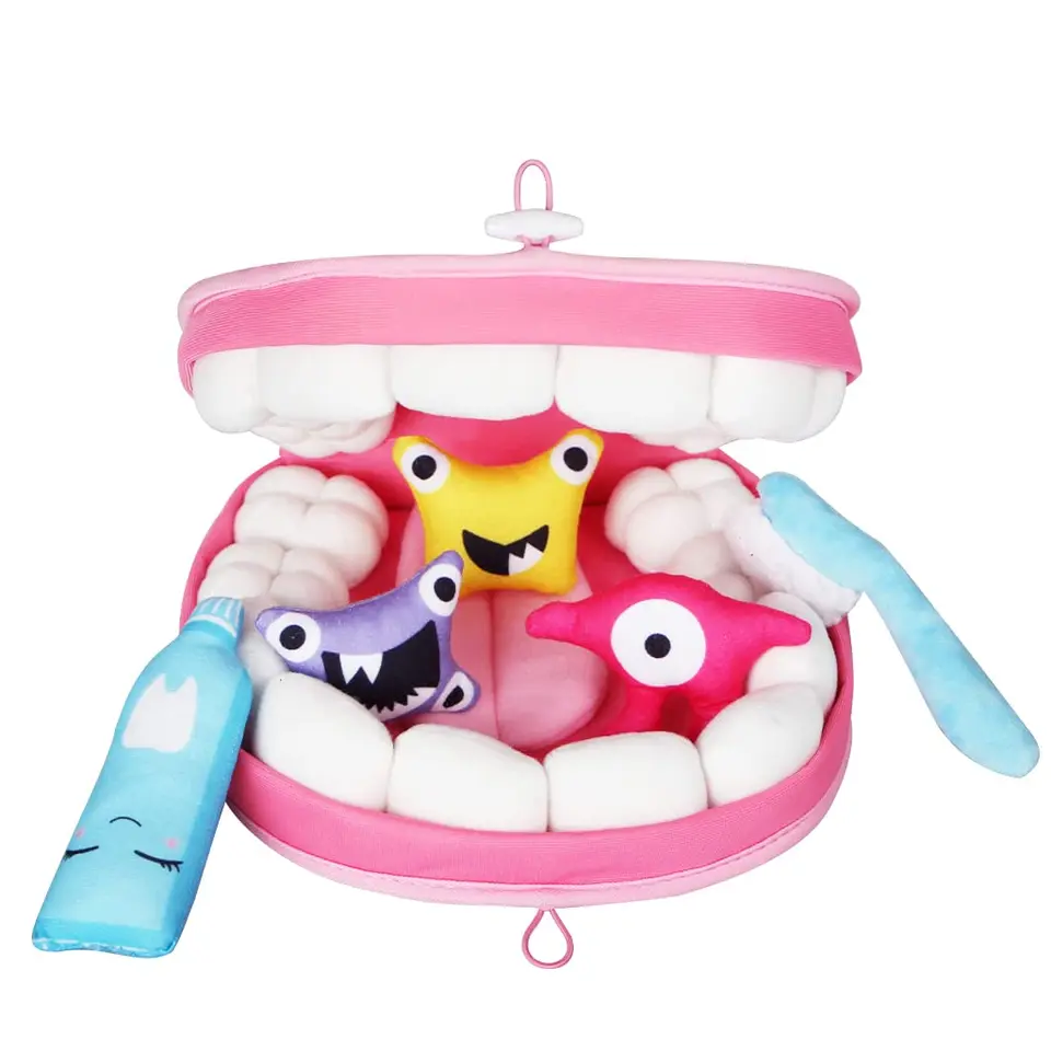 Juego De Cepillado Dental Infantil – Modelo De Dientes Con Cepillo, Tarjetas Educativas, Motricidad Fina, A Partir De 3 Años