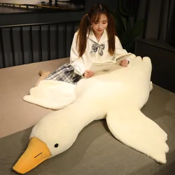 50-190cm enorme bonito ganso pelúcia brinquedos pato grande boneca macio animal de pelúcia dormir travesseiro almofada presentes de natal para crianças e meninas