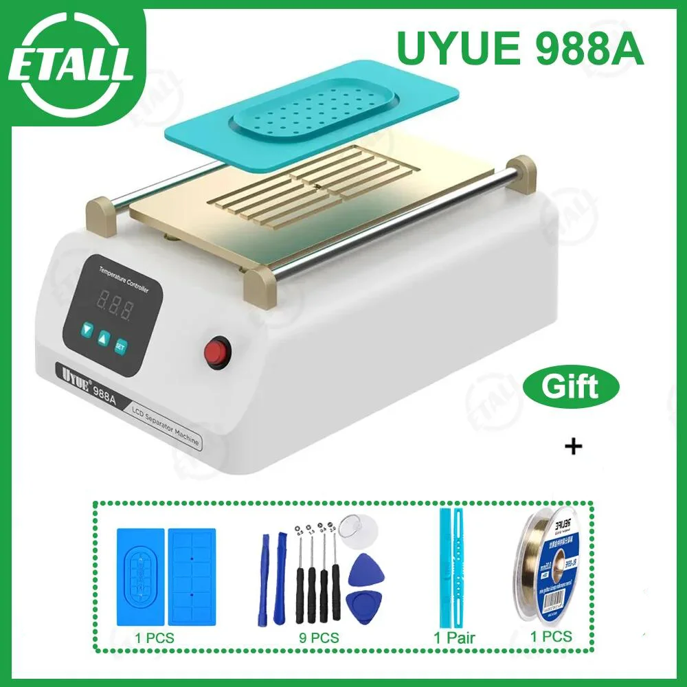 

UYUE 988A Universal Mobile Phone Screen LCD Heating Separator Refurbish Repair Machine Build-in Pump Vacuum