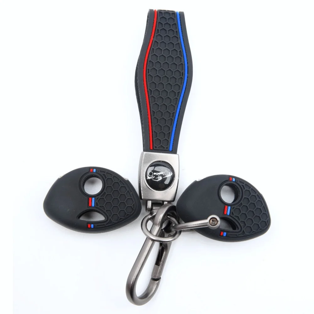 Protective Silicone Key Cover For BMW K1200R R1200RT K1300R S1000RR F650GS F800GS F800ST with key carabiner Soft Touch