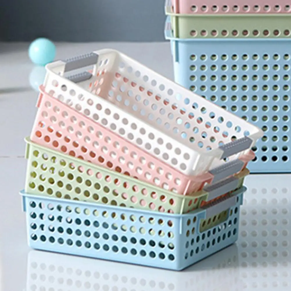 Desktop Organizer Storage Basket with Handle Sundries Organizer Storage Box Cosmetic Underwear Organizer Basket panier rangement